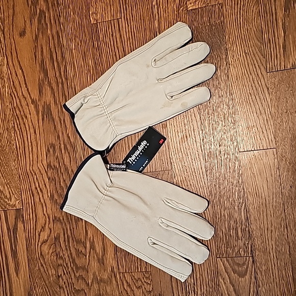 New stained 3M men's leather gloves with thinsulate - Picture 1 of 12